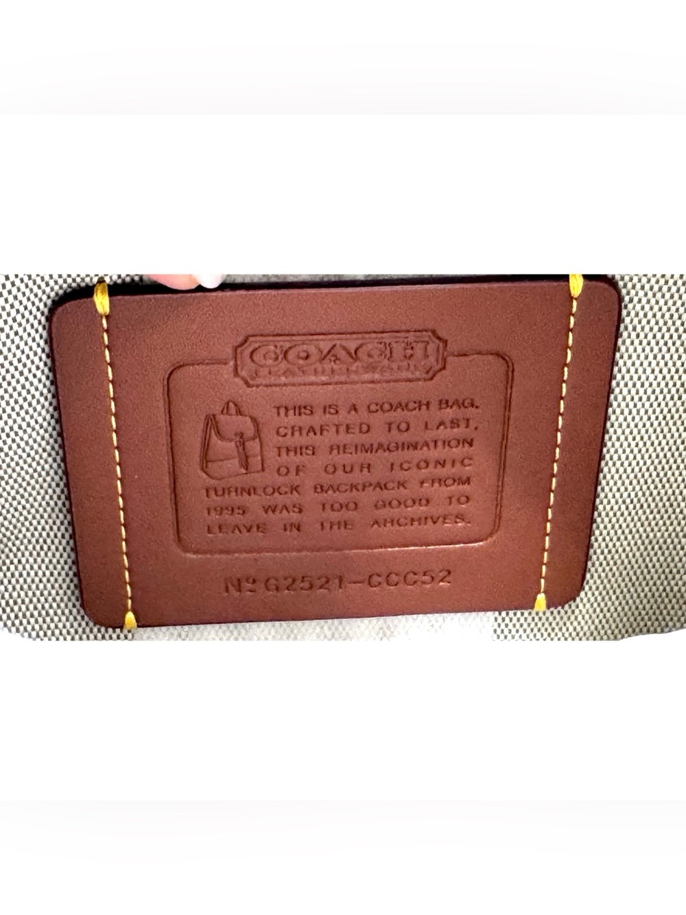 COACH Originals Turnlock Glovetanned Leather Backpack, OLIVE GREEN - Picture 7 of 10